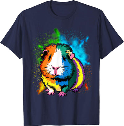 Cute Guinea Pig Rainbow Design for Lovers T-Shirt