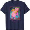 Animal Art T Shirts When Pigs Fly Art T Shirt T-Shirt - Navy Blue