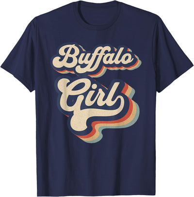 Cow Girls Vintage Design for Girls From Buffalo New York T-Shirt