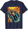Amortuus Skeleton Roller Coaster T-Shirt - Navy Blue