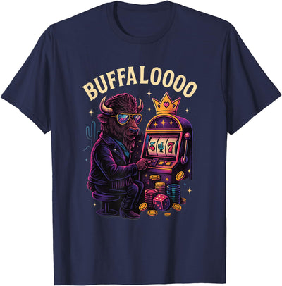 Desert Jackpot Vibes Funny Buffaloooo Casino Buffalo Slot T-Shirt