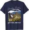 Machu Picchu Souvenir Llama Machu Picchu T-Shirt - Navy Blue