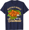 Bonafide Foodies Funny Buffalo Wings Chicken T-Shirt - Navy Blue