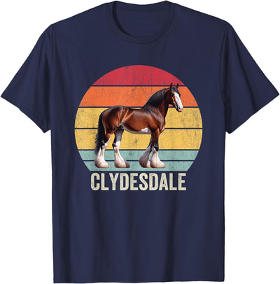 Clydesdale Horse by AKH Clydesdale Horse Vintage, Equestrian Clydesdale Horse T-Shirt