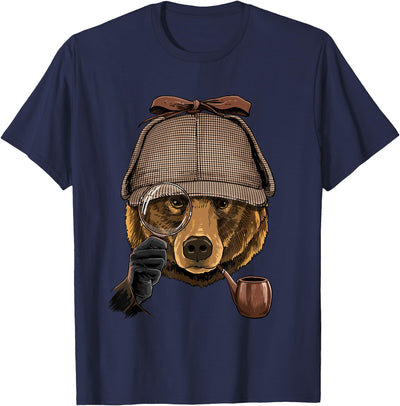 Bear Detective Wildlife Bear Animal Lover T-Shirt