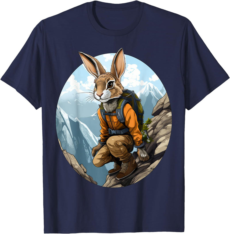 Rabbit Mountaineering Hiking Rabbits T-Shirt in Navy Blue