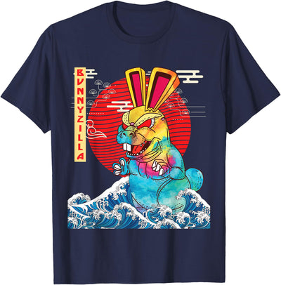 Bunnyzilla Kaiju Rabbit Rising from the Waves T-Shirt