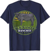 Black Angus Rancher Co. Black Angus Rancher Cow Meat Steak Cattle Bull Farmer Fun T-Shirt - Navy Blue