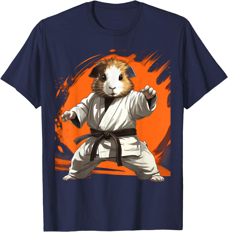 Guinea Pig Martial Arts MMA Guinea Pig Karate T-Shirt - Navy Blue