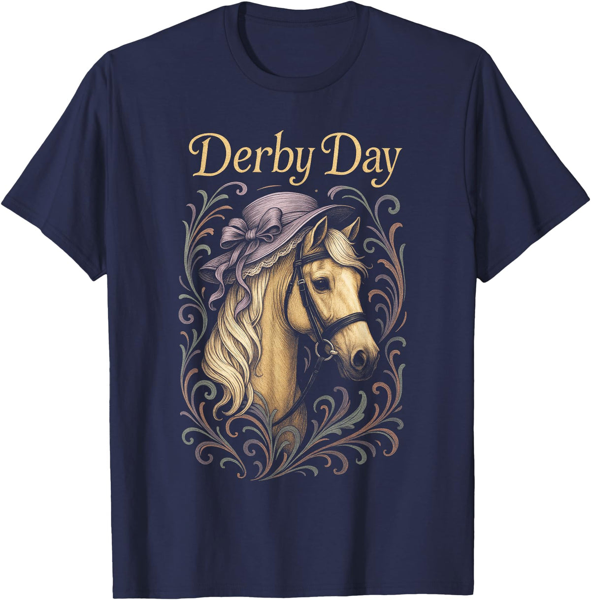 Derby Day Designs Derby Day - Funny Horse Racing T-Shirt - Navy Blue