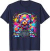 Magical and Funny Music lover Gifts DJ Teddy Bear Disco Hip Hop T-Shirt - Navy Blue