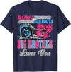 Gender Reveal Family Matching Burnouts or Bows Big Brother Loves You Gender Reveal Party T-Shirt - Navy Blue