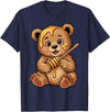 Funny bear design for kids men women Cute Bear Design for Bear Lover and Bear T-Shirt - Navy Blue