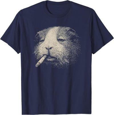 Funny Guinea Pig Smoking Cigarette No Patience Attitude T-Shirt
