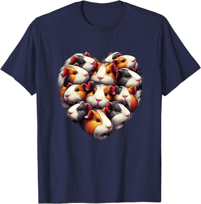 Guinea pigs Love Heart of Kids women Teen Girls T-Shirt