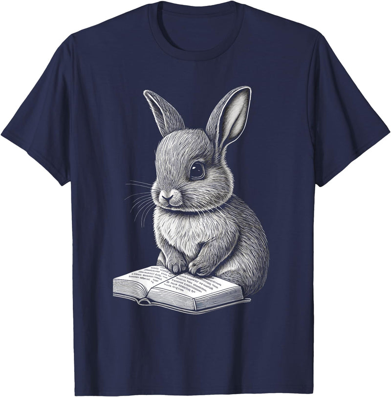 Bunny Lover Easter Rabbit Women Men Kids T-Shirt in Navy Blue