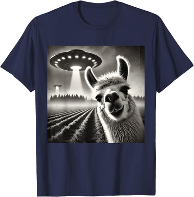 ÄLlamaAlpacaCo. Funny Llama Alpaca Selfie UFOs T-Shirt