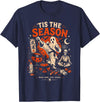 Halloween Pumpkin Ghost Martial Artists Karate Tis The Season Karate Pumpkin Ghost Martial Arts Halloween T-Shirt - Navy Blue