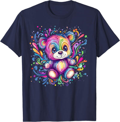 Rainbow Splash Teddy Bear T-Shirt
