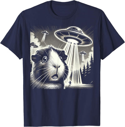 Guinea pig UFO Funny Meme Selfie T-Shirt