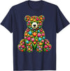 Tulips Bears Lover Flower Gardening Apparel Tulip Bear Flower Gardening Floral T-Shirt - Navy Blue
