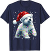 Santa Polar Bear Gift Tee Santa Polar Bear, Christmas, Men Women Kids, Bear Lover T-Shirt - Navy Blue