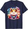 Cute Fluffy Super Hero Hamster Superhero Hamster T-Shirt - Navy Blue