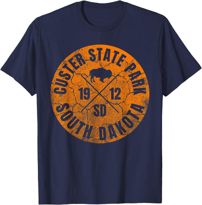 Cow Custer State Park South Dakota Buffalo Retro Bison Sd T-Shirt