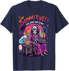 Summerween Halloween in July Spooky Summer Horror summerween Sun Sand and Scare Skeleton Halloween T-Shirt - Navy Blue