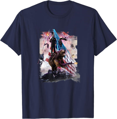 Abe Lincoln Riding Bear American Patriotic Funny T-Shirt