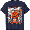 Ghoul Halloween Trick Or Treat SteMi Apparel Halloween Ghoul Lover Spooky Ghost Scary Trick Or Treat T-Shirt - Navy Blue