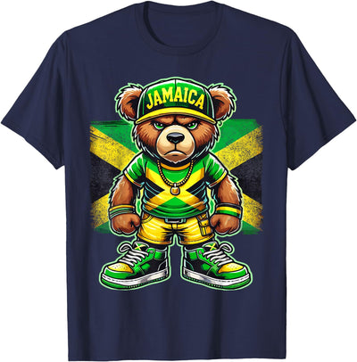 Jamaica Flag Teddy Bear Jamaican T-Shirt