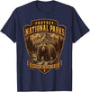 National Parks Conservation Co Protect National Parks Bear Vintage Arrowhead Badge Apparel T-Shirt - Navy Blue