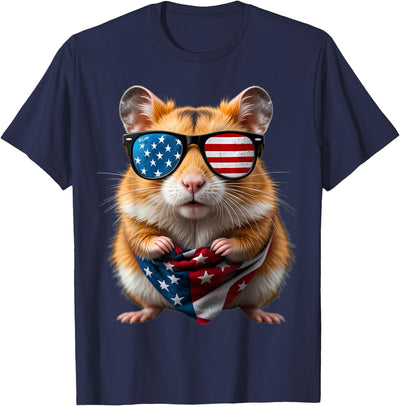Hamster 4th Of July American Independence Day USA Patriotic T-Shirt