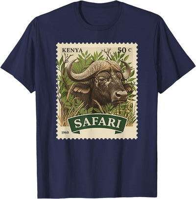 Cow South Africa African Safari Stamp Buffalo Kenya Postage T-Shirt