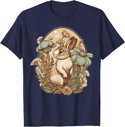 Cottagecore Rabbit with Mushrooms T-Shirt