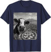 Wildfie – Selfies from Around the World Cow Pizza Selfie Funny Italy Meme Design T-Shirt - Navy Blue