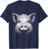 Animal Lovers Funny Quotes And Designs Pig Face Lover Art Design For Men And Women T-Shirt - Navy Blue