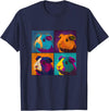 In Fi Guinea Pig Guinea Pig Pop Art Design Illustration Colorful Animal Women T-Shirt - Navy Blue