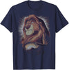 Disney Lion King Mufasa Pride Rock Dot Art Retro Portrait T-Shirt - Navy Blue
