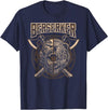 Nordic Valhalla Berserker Viking Bear Warrior Viking Berserker Norse Scandinavian Pagan Bear Warrior T-Shirt - Navy Blue