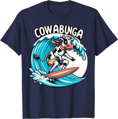 Surfers Cowabunga Beach Surfing Cow Surfingboard Surfboard T-Shirt