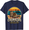Chonkers The Sea Lion San Francisco Funny Seal Tee Chonkers The Sea Lion San Francisco Funny Seal T-Shirt - Navy Blue