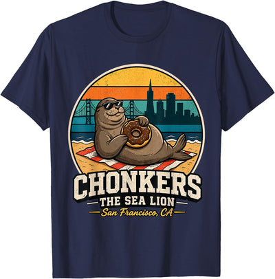 Chonkers The Sea Lion San Francisco Funny Seal T-Shirt