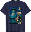 CowAxis1 Funny Cow Meme UFO Alien Zoo Boys Girls Kids T-Shirt - Navy Blue