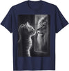 SH-Star Cat Lion Mirror Reflection Art Gifts Animal Face Ni T-Shirt - Navy Blue