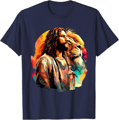 Lion Of Judah Jesus Christian Faith Men Women Gifts T-Shirt