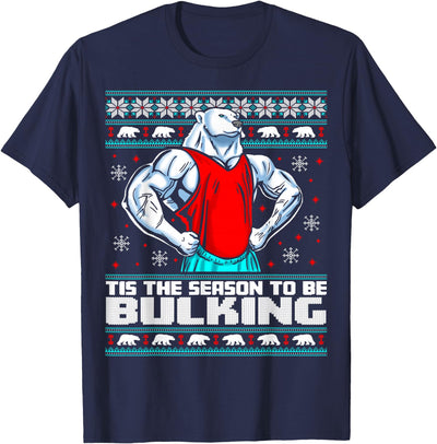 Polar Bear Funny Ugly Christmas Sweater Gym Workout Lifting T-Shirt