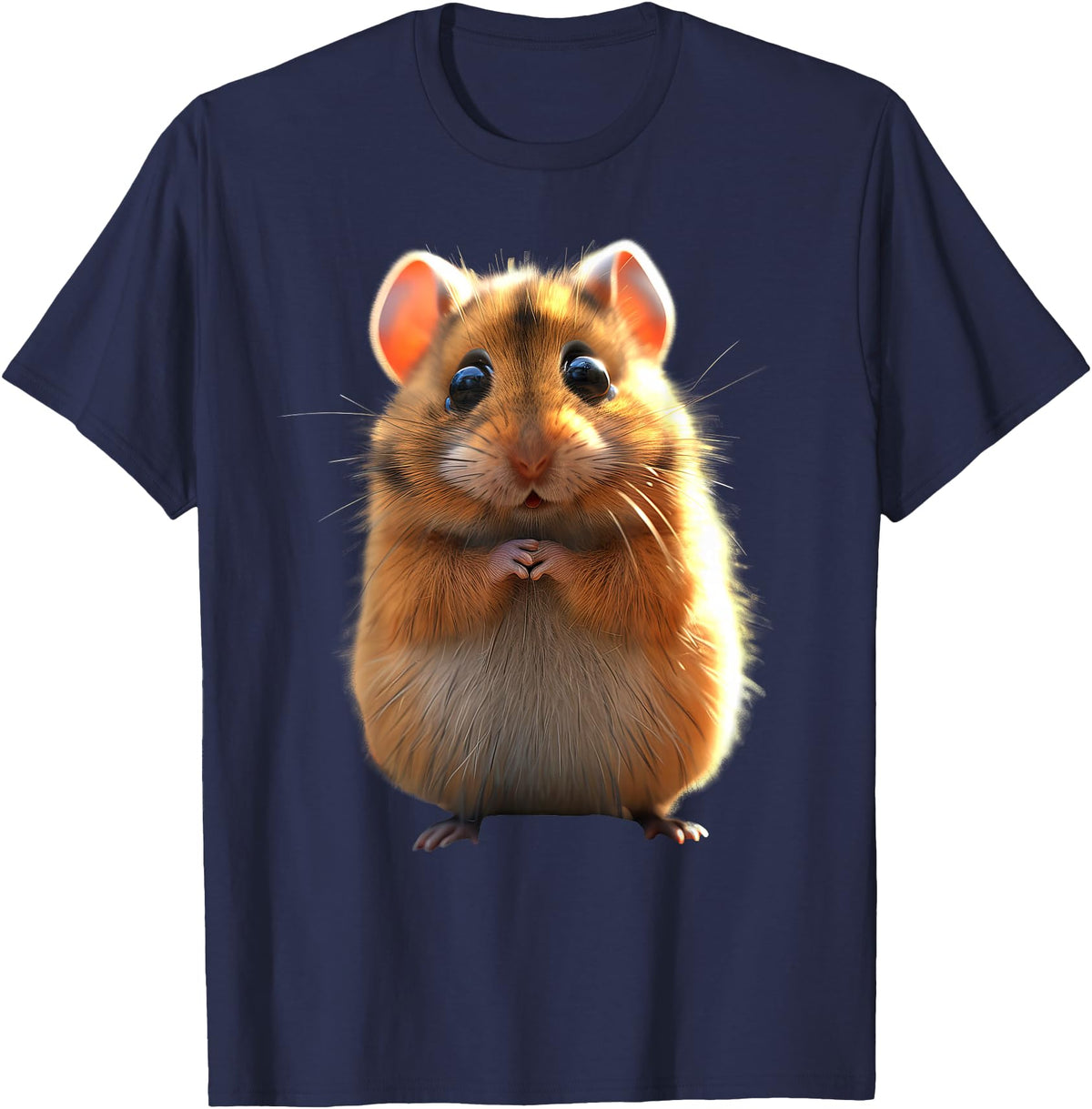 Hamster Rodent Field Hamster Cute Hamster T-Shirt - Navy Blue