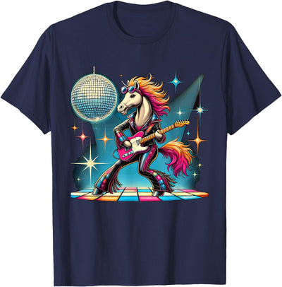 Disco Horse Halloween Tees Aesthetic Horse Disco T-Shirt